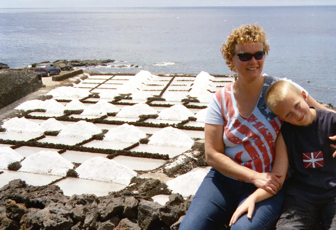 Martina Stöcker an der Saline La Palma